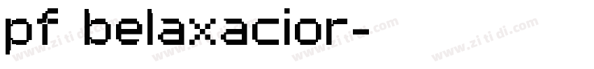 pf belaxacior字体转换
